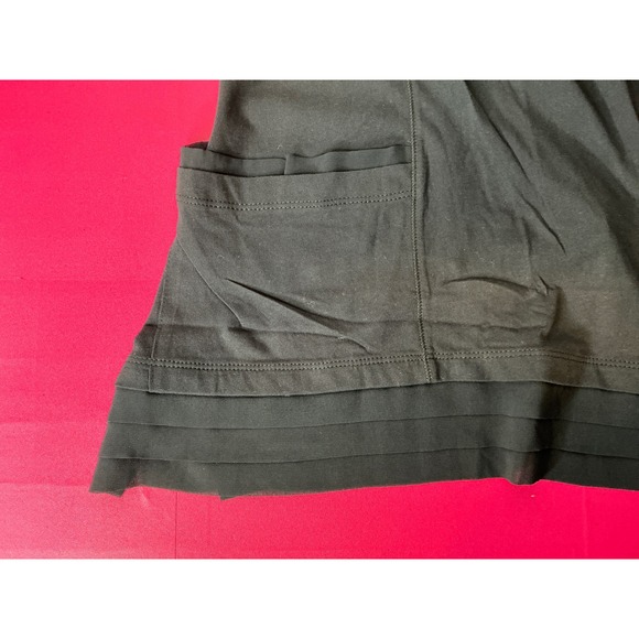 LOGO by Lori Goldstein Womens Button Front Tunic Top Sz 2X Black Lagenlook Flowy - Picture 5 of 9